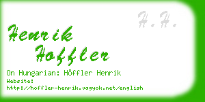 henrik hoffler business card