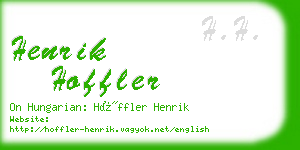 henrik hoffler business card